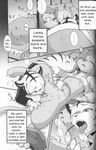  balls bed black_and_white blanket blush clothing comic cougar cute dialog ears_down english_text feline fellatio fur gay hair long_hair male mammal manga mikazuki_karasu monochrome open_mouth oral oral_sex partially_clothed penis sex stripes text tiger translated underwear white_fur 