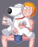  brian_griffin bulge coffee cum dylan_flannigan erection family_guy father gay human incest interspecies male mammal masturbation parent penis sitting smile son 