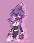  anthro bow clothed clothing female french_maid ghost hair hair_over_eye happy maid maid_uniform mammal mismagius nintendo pok&#233;mon pok&#233;morph pok&eacute;mon pok&eacute;morph sirphilliam sirphilliam_(artist) smile solo spirit standing video_games 
