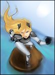  1girl armor blonde_hair blue_eyes cartoon_network dc_comics flying gloves solo teen_titans terra_(dc) 