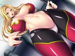  1girl blonde_hair breasts game_cg huge_breasts ma_wo_haramu_buki navel pichipichi_garou_r 