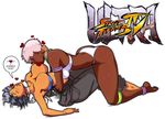  anklet armlet barefoot bikini black_hair breast_sucking breasts budget_sarashi censored choker dark_skin dougi elena_(street_fighter) feet girl_on_top heart heart_censor interracial jewelry johnrokk large_breasts makoto_(street_fighter) multiple_girls neck_ring pink_hair ribbon_choker sarashi short_hair soles spoken_heart street_fighter street_fighter_iv_(series) sweat swimsuit thick_thighs thighs toes topless very_dark_skin white_background white_bikini yuri 