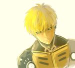  bad_id bad_pixiv_id black_sclera blonde_hair cyborg esuo_(sokamen) genos lowres male_focus one-punch_man solo yellow_eyes 