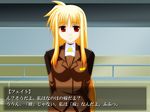  blonde_hair check_translation engo_(aquawatery) fate_testarossa long_hair looking_at_viewer lyrical_nanoha mahou_shoujo_lyrical_nanoha_strikers military military_uniform red_eyes solo translated translation_request tsab_ground_military_uniform uniform very_long_hair 