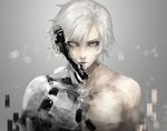  ash_(artist) cyborg dual_persona eyelashes grey_eyes metal_gear_(series) metal_gear_solid_4 raiden white_hair 