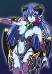  :d arm_at_side armor armpits ass_visible_through_thighs astaroth_(shinrabanshou) bangs bare_shoulders black_leotard black_sclera black_wings blue_background blue_hair blue_skin bracelet breasts bridal_gauntlets cleavage covered_nipples cowboy_shot daiichi_(1279220) demon_girl demon_tail demon_wings detached_collar earrings fang faulds fingernails hair_between_eyes happy heart heart_earrings highleg highleg_leotard horns jewelry leg_lift leotard long_fingernails long_hair looking_at_viewer low_wings medium_breasts nail_polish navel open_mouth outline outstretched_arm parted_lips pointy_ears purple_legwear red_nails shinrabanshou shiny shiny_hair shoulder_armor sideboob simple_background slit_pupils smile solo spaulders spikes standing standing_on_one_leg strapless strapless_leotard succubus tail thigh_gap thighhighs turtleneck very_long_hair wings yellow_eyes 