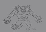  2019 abs animated anthro breath claws felid feline flexing incineroar male mammal muscular nintendo no_sound pecs pok&eacute;mon pok&eacute;mon_(species) sharp_teeth solo teeth video_games waddledox 