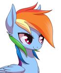  blue_fur equine female feral friendship_is_magic fur hair mammal multi-colored_hair my_little_pony pegasus plain_background purple_eyes rainbow_dash_(mlp) rainbow_hair solo stoic5 white_background wings 