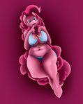  anthro anthrofied blue_eyes breasts cleavage clothed clothing cutie_mark earth_pony equine female friendship_is_magic fur gear_(artist) hair half-closed_eyes horse mammal my_little_pony navel open_mouth panties pink_fur pink_hair pinkie_pie_(mlp) pony solo underwear 