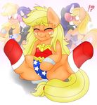  applejack_(mlp) blackbewhite2k7 catwoman female friendship_is_magic lesbian my_little_pony rarity_(mlp) wonder_woman 