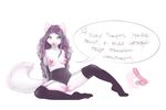  2014 anthro breasts cat dialog feline female legwear mammal nipples plain_background pussy russian_text sitting solo stockings text white_background xepxyu 