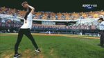  1girl animated animated_gif baseball photo shin_soo-ji throw throwing 