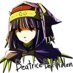  beatrice_bell_nolan hat knights_in_the_nightmare plainbox purple_hair red_eyes solo 