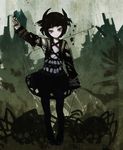  bad_id bad_pixiv_id black_eyes black_hair copyright_request gothic_lolita highres lolita_fashion nekotewi pantyhose solo 