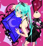  aqua_eyes aqua_hair bad_id bad_pixiv_id blush bottle bracelet camisole comb corset crown fashion hair_brush hair_ornament hairpin hatsune_miku jewelry lipstick lipstick_tube long_hair makeup moon nail_polish necklace numeri perfume_(cosmetics) perfume_bottle pink_nails ribbon ring romeo_to_cinderella_(vocaloid) room skirt smile solo table tiara twintails vocaloid window 