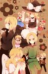  alice_margatroid america_(hetalia) axis_powers_hetalia bad_id bad_pixiv_id blonde_hair blue_eyes chibi chocolate chocolate_bar death_note eating flandre_scarlet food grin kirisame_marisa mello miyako_(xxxbibit) multiple_girls one_eye_closed poland_(hetalia) smile touhou 