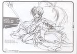  angelan greyscale komatsu_eiji mecha_musume monochrome scan solo virtual_on 