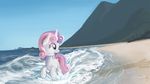  2014 creativpony cub equine eyelashes female feral friendship_is_magic fur hair horn mammal my_little_pony outside solo sweetie_belle_(mlp) two_tone_hair unicorn water white_fur young 
