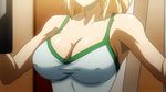  1girl animated animated_gif blonde_hair bouncing_breasts breasts freezing_(series) large_breasts long_hair satellizer_el_bridget solo training 