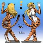  amber_eyes big_breasts blonde_hair breasts butt cheetah feline female fur hair long_hair mammal mihari sageofotherworlds spots 