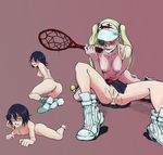  69 after_sex after_vaginal ass blonde_hair blush breasts breath closed_eyes clothed_female_nude_female collage cum cum_in_pussy full-face_blush girl_on_top hakodate_omiko heavy_breathing kill_la_kill long_hair lying masturbation matoi_ryuuko medium_breasts mouth multiple_girls nipples no_panties nude on_side on_stomach one_eye_closed open pussy pussy_juice racket scope senketsu sharp_teeth shoes sneakers spread_legs sweat teeth tenk tennis_racket twintails uncensored visor_cap yuri 