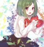 bad_id bad_pixiv_id chocoan green_hair heart kagerou_project kido_tsubomi long_hair looking_at_viewer red_eyes solo star younger 