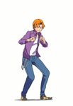 animated animated_gif croissant_9603 fate/zero fate_(series) jumping lowres male_focus md5_mismatch orange_hair pants solo ugoira uryuu_ryuunosuke 