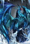  beak forehead_jewel ice ice_crystal ice_wings league_of_legends neo-tk.. no_humans red_eyes solo wings 