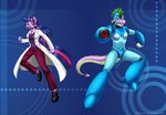  2014 anthro anthrofied armor clothing duo equine fangs female femle friendship_is_magic green_eyes gun hair helmet horn lab_coat male mammal mega_man_(series) my_little_pony necktie pia-sama purple_eyes purple_hair ranged_weapon slit_pupils spike_(mlp) twilight_sparkle_(mlp) unicorn weapon 