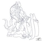  alien anthro balls biceps big_penis claws cum cum_on_face cumshot dragon erection gay horn male monochrome muscles nude open_mouth orgasm penis plain_background scalie sex toe_claws wings wolfblade 