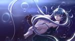  absurdly_long_hair bad_id bad_pixiv_id barefoot blue_eyes blue_hair bubble dress hatsune_miku highres long_hair sanka! shinkai_shoujo_(vocaloid) solo twintails underwater very_long_hair vocaloid 