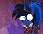  anthro anthrofied bioshock bioshock_infinite blue_eyes booker_dewitt catching elizabeth_(bioshock_infinite) equine female friendship_is_magic horn jokerpony mammal my_little_pony princess_luna_(mlp) scarf solo suit turning winged_unicorn wings 