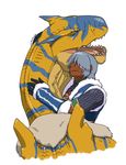  clothing hug human mammal monster_hunter pseudowyvern tigrex video_games wyvern 大上智之 