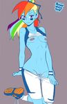 2014 anthro areola breasts equine erect_nipples female friendship_is_magic horse mammal my_little_pony nipples pony pornomagnum pussy rainbow_dash_(mlp) small_breasts solo wet_pussy 