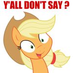  absurd_res alpha_channel applejack_(mlp) english_text equine female feral friendship_is_magic hi_res horse mamandil mammal my_little_pony pony reaction_image text 