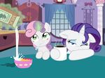  absurd_res equine female feral friendship_is_magic hi_res horn horse mamandil mammal my_little_pony pony rarity_(mlp) sweetie_belle_(mlp) unicorn 