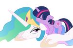  absurd_res alpha_channel cute equine female feral friendship_is_magic hi_res horn horse mamandil mammal my_little_pony pony princess_celestia_(mlp) twilight_sparkle_(mlp) unicorn winged_unicorn wings young 