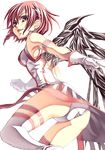  :p armband artist_request ass dress gloves juju looking_back lowres over_zenith panties pink_hair short_hair solo thighhighs tongue tongue_out underwear upskirt white_legwear white_panties wings yellow_eyes 