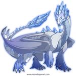 blue_eyes deity dragon flight_rising furry_dragon ice icewarden male neondragon solo white_scales wings 