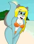  beach bikini blonde_hair breasts hair long_hair mcfly0crash seaside smile swimsuit terry_katt 