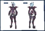  android concept_art horns phantasy_star phantasy_star_online_2 robot rose_series simple_background 