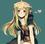  aki663 blonde_hair brown_eyes genderswap genderswap_(mtf) hood hoodie kagerou_project kano_shuuya long_hair looking_at_viewer solo 