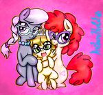  2014 anibaruthecat cub cutie_mark equine eyelashes eyewear female feral friendship_is_magic glasses green_eyes group hair horse looking_at_viewer mammal my_little_pony pegasus pony purple_eyes silver_spoon_(mlp) smile twist_(mlp) wings young zippoorwhill_(mlp) 