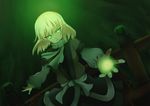  blonde_hair greave_(asterism) green_eyes mizuhashi_parsee pointy_ears short_hair solo touhou 