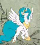  2014 equine female feral friendship_is_magic hattonslayden horn horse mammal my_little_pony pony princess_celestia_(mlp) winged_unicorn wings 
