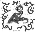  barefoot blackby canine female fox krystal mammal monochrome nintendo nude star_fox toes video_games 