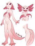  amphibian anthro axolotl barely_visible_genitalia barely_visible_pussy breasts female freckles g-blue16 nipples pussy salamander xil_(g-blue16) 