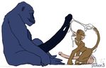 cum gay gorilla male mammal monkey penis plain_background primate pulsar tagme white_background 