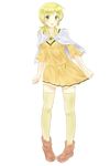  ankle_boots bad_id bad_pixiv_id blonde_hair blush boots full_body hidamari_sketch highres kujou_danbo looking_at_viewer miyako open_mouth pigeon-toed skirt solo thighhighs transparent_background yellow_eyes yellow_legwear 