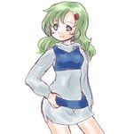  elchi_cargo female green_eyes green_hair lowres sentou_mecha_xabungle solo 